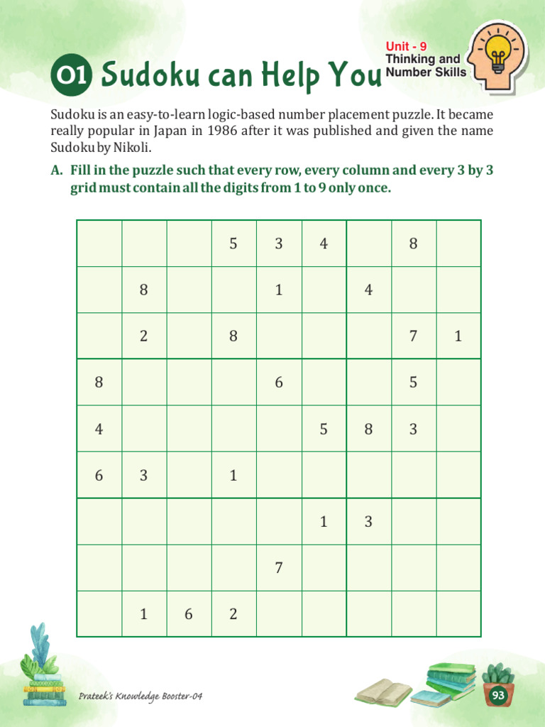 Sudoku and Number Skills Activities | PDF