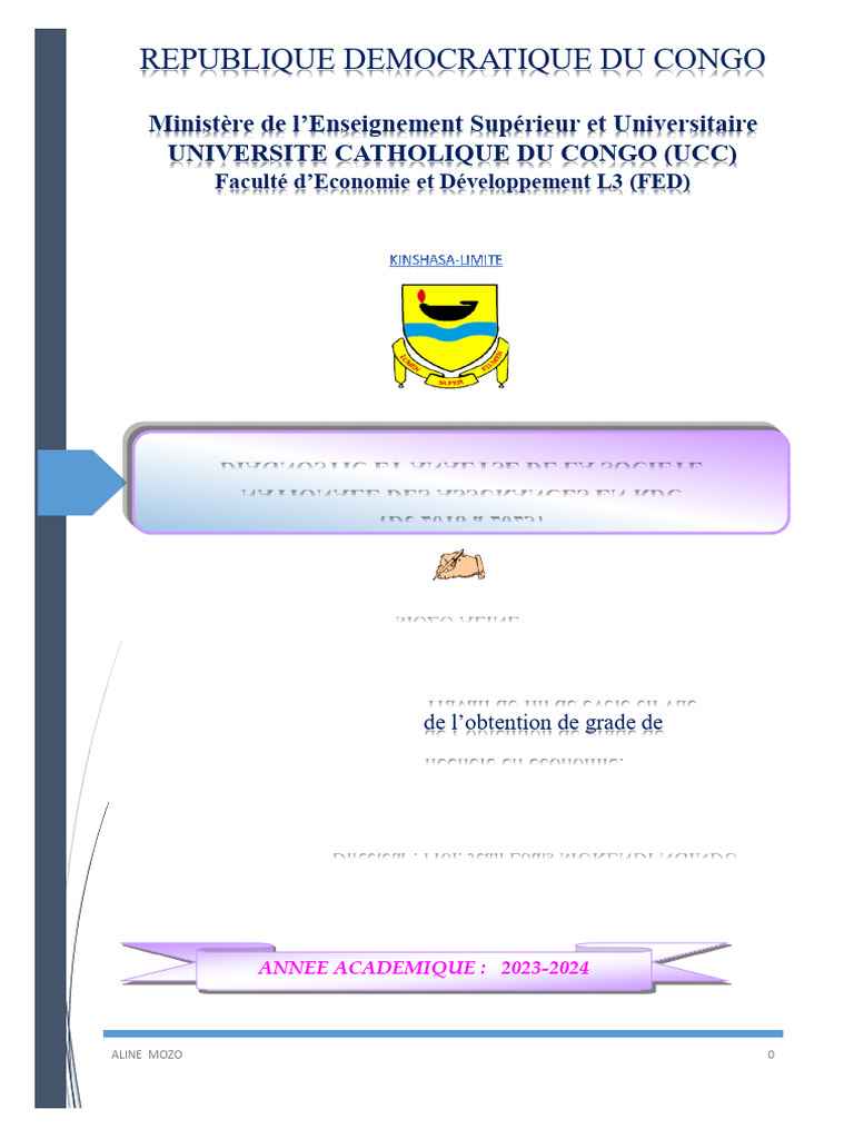 Diagnostic de la SONAS en RDC (2018-2023) | PDF | Ratio financier ...