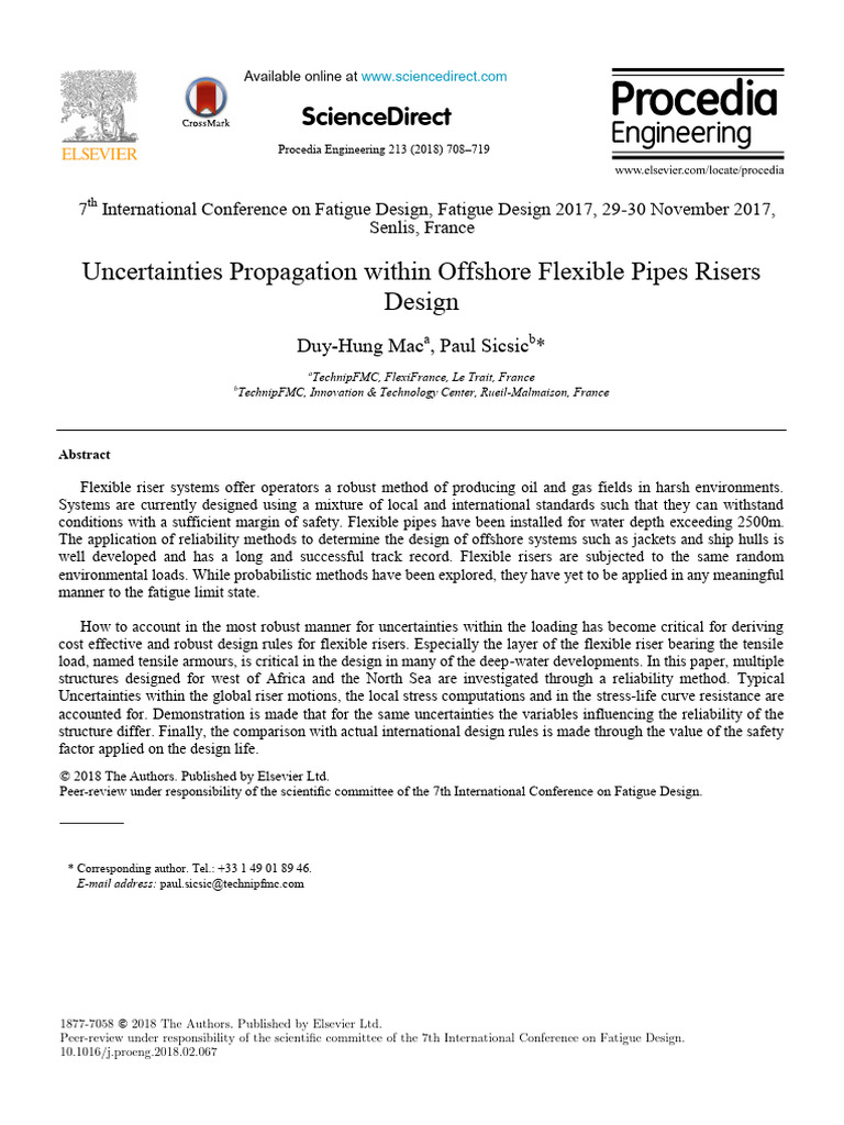 Offshore Flexible Riser Design Uncertainties | PDF | Reliability ...