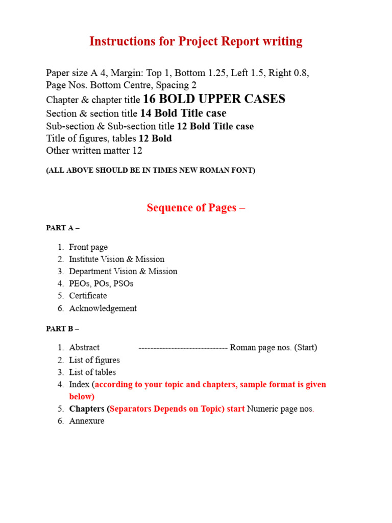 Project Report Writing Guidelines | PDF