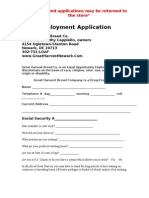 Employment Application