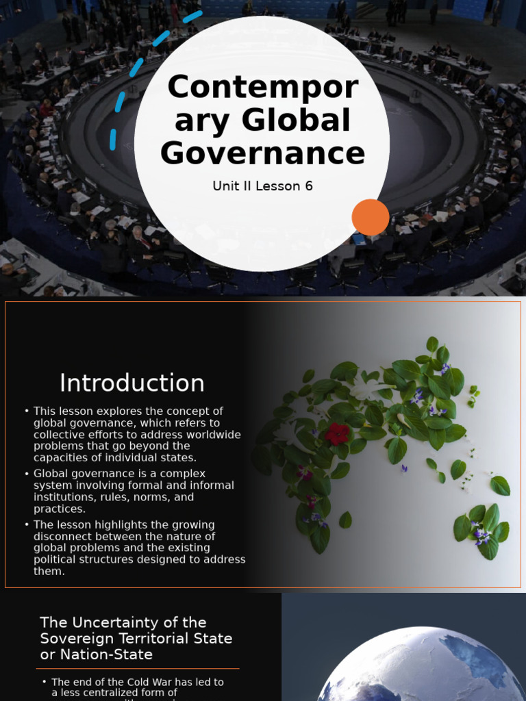 Unit II Lesson 6 Contemporary Global Governance | PDF | Governance ...