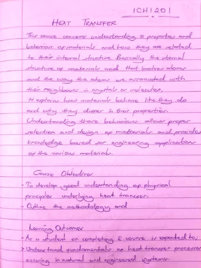 Heat Transfer Hand Written | PDF