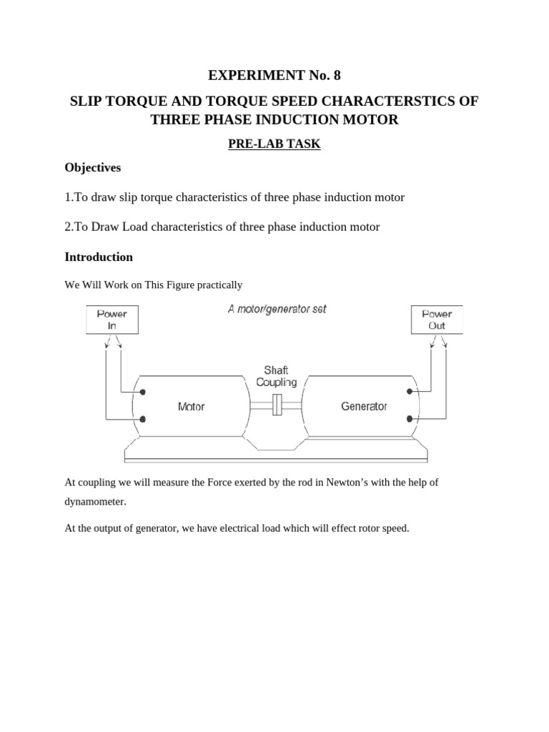 Slip Torque Characteristics of Induction Motor | PDF | Electric Motor ...