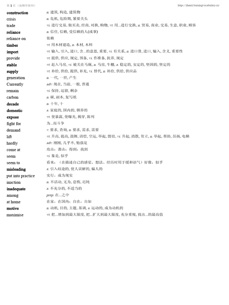 真题生词0113 | PDF