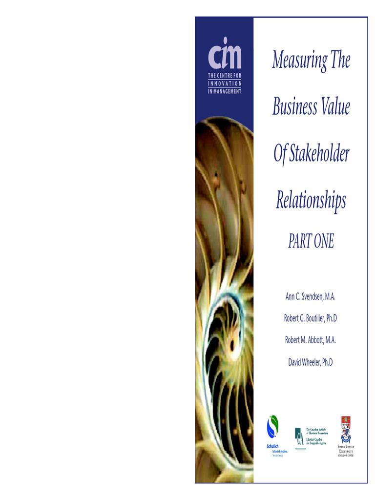Canadian Measuring The Value of Stakeholder Relationships | PDF ...