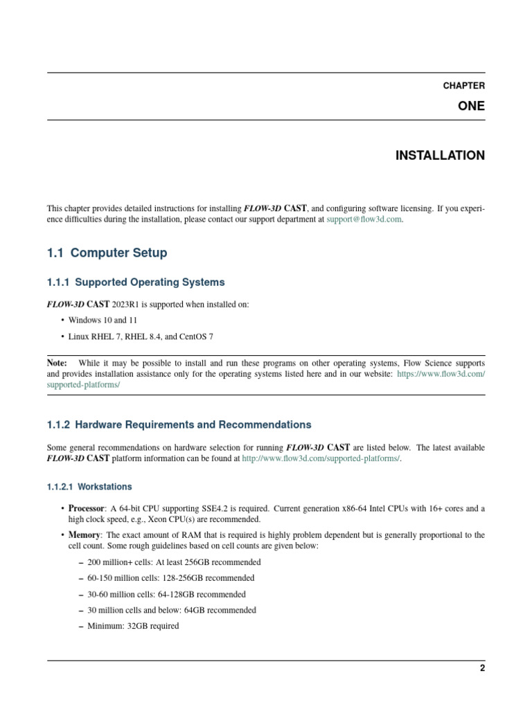 FLOW-3D CAST Installation Guide | PDF | Secure Shell | Computer Cluster