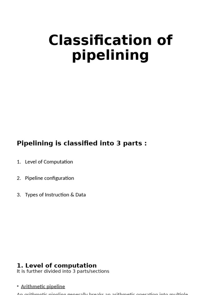 Unifunctional Pipeline Classification | PDF