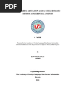 Download Translating Articles of Kompas Using Idiomatic Method A Procedural Analysis by newprabowo SN83518751 doc pdf