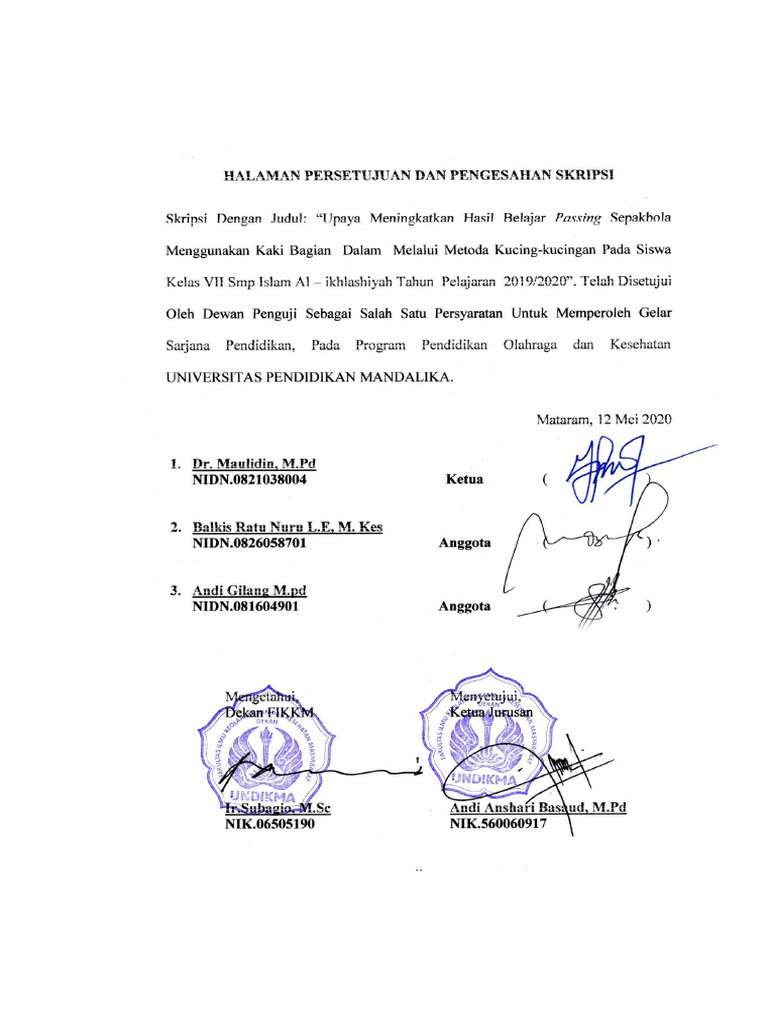PENGESAHAN | PDF