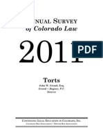 Torts: 2011 Annual Survey of Colorado Law