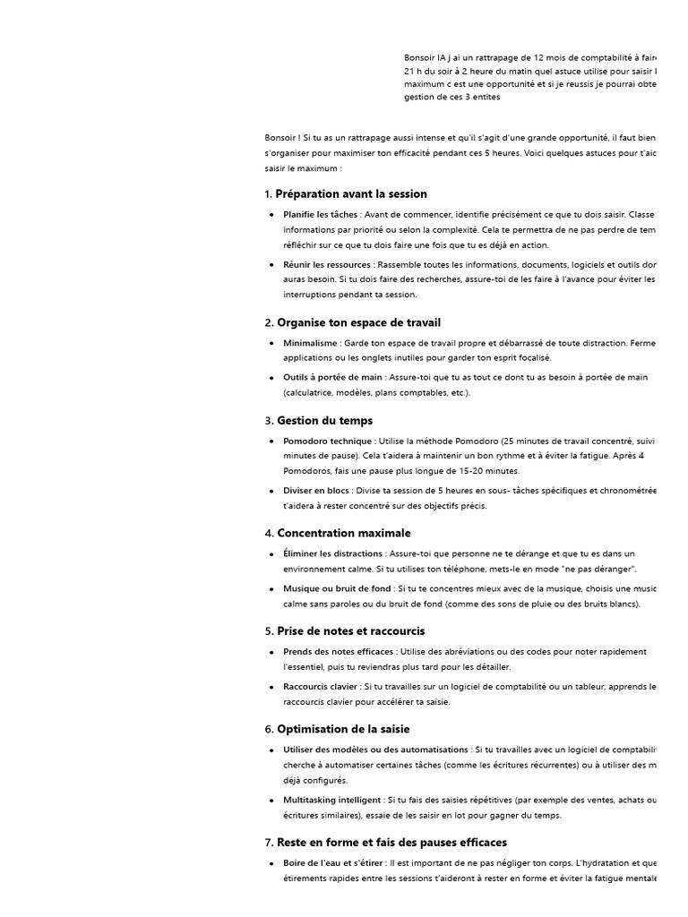 Astuces pour rattrapage comptabilité | PDF