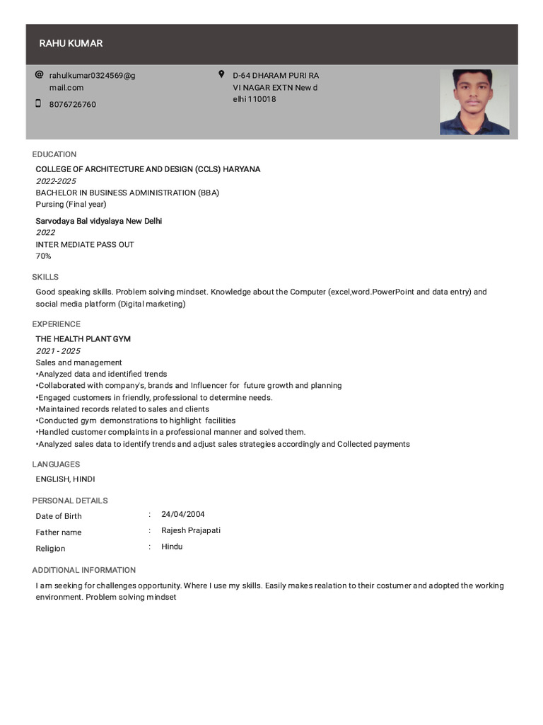Admin DL MA Rahul Kumar | PDF