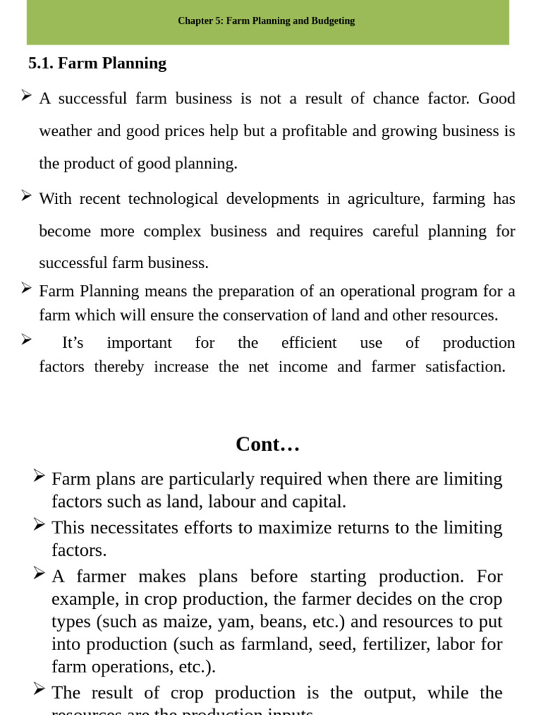Image showcasing Farm Planning and Budgeting Guide | PDF | Budget | Farms
