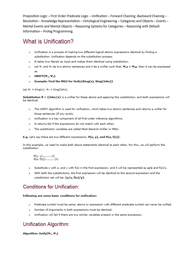 CI Unit 2 Resolution in FOL | PDF | Fuzzy Logic | Ontology (Information ...