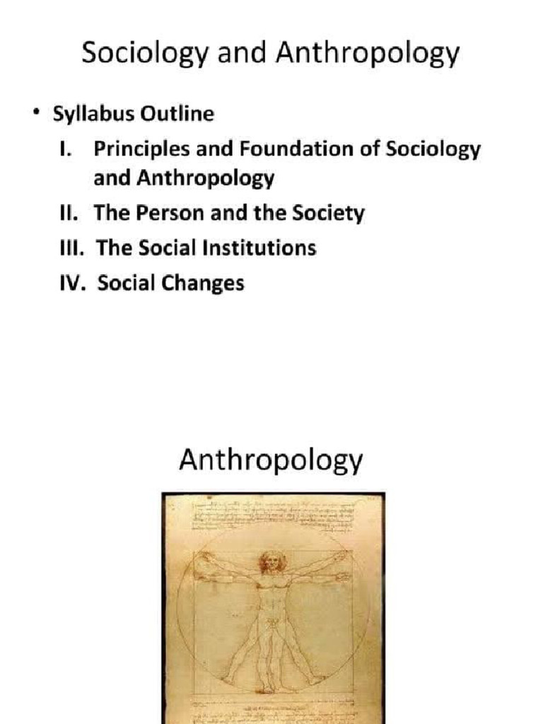 Sociology and Anthropology | PDF