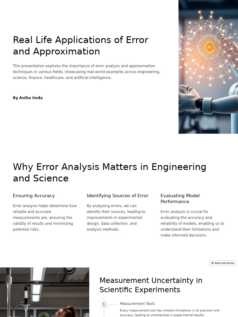Astha geda real life applications of error and approximation pdf