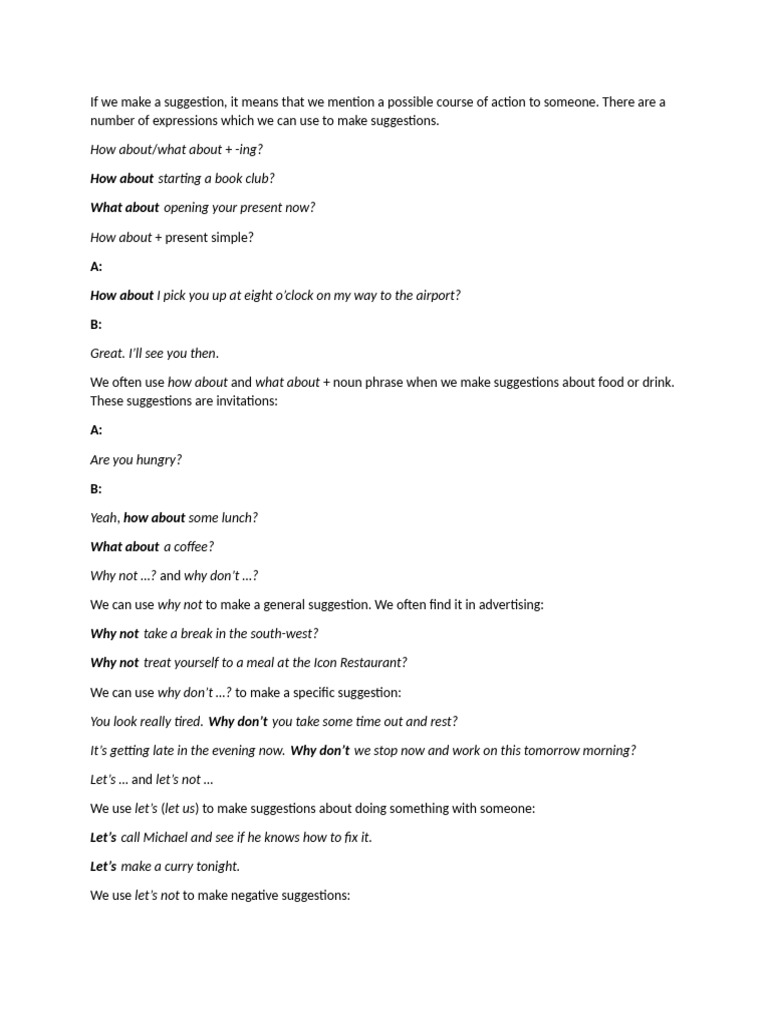Effective Expressions for Making Suggestions | PDF