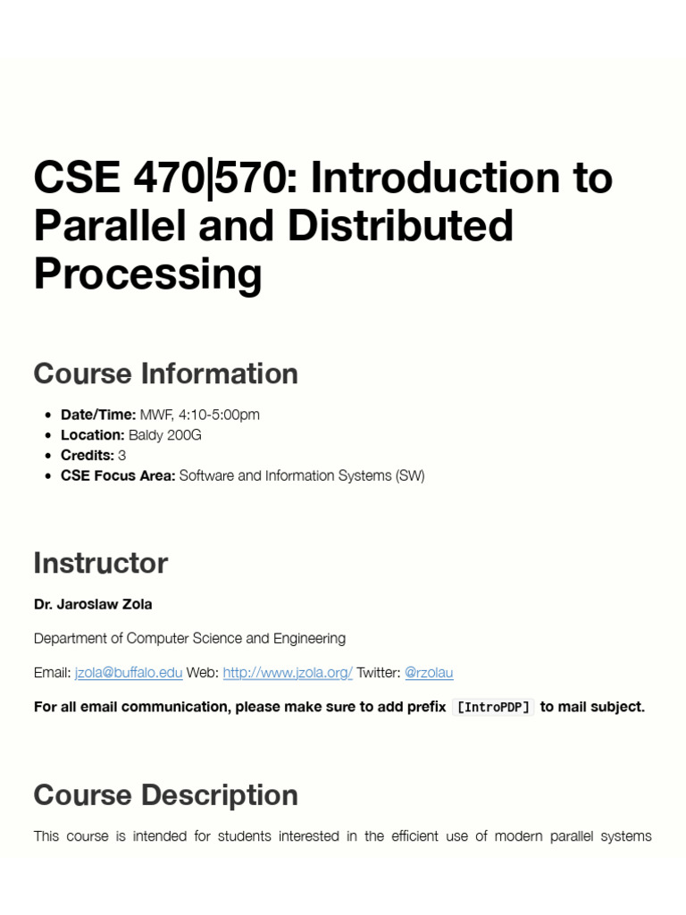 Intro to Parallel and Distributed Processing | PDF | Parallel Computing ...