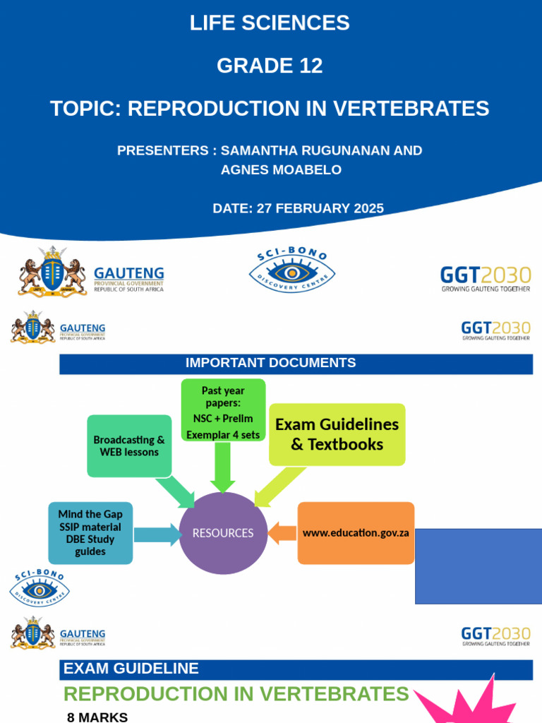 Life Sciences Reproduction in Vertebrates 27 February 2025 Final | PDF ...