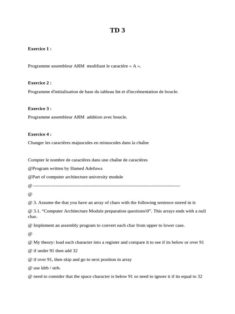 ARM Assembly Programs for String Manipulation | PDF