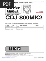 Pioneer Cdj 800mk2 Service Laser Electrical Connector