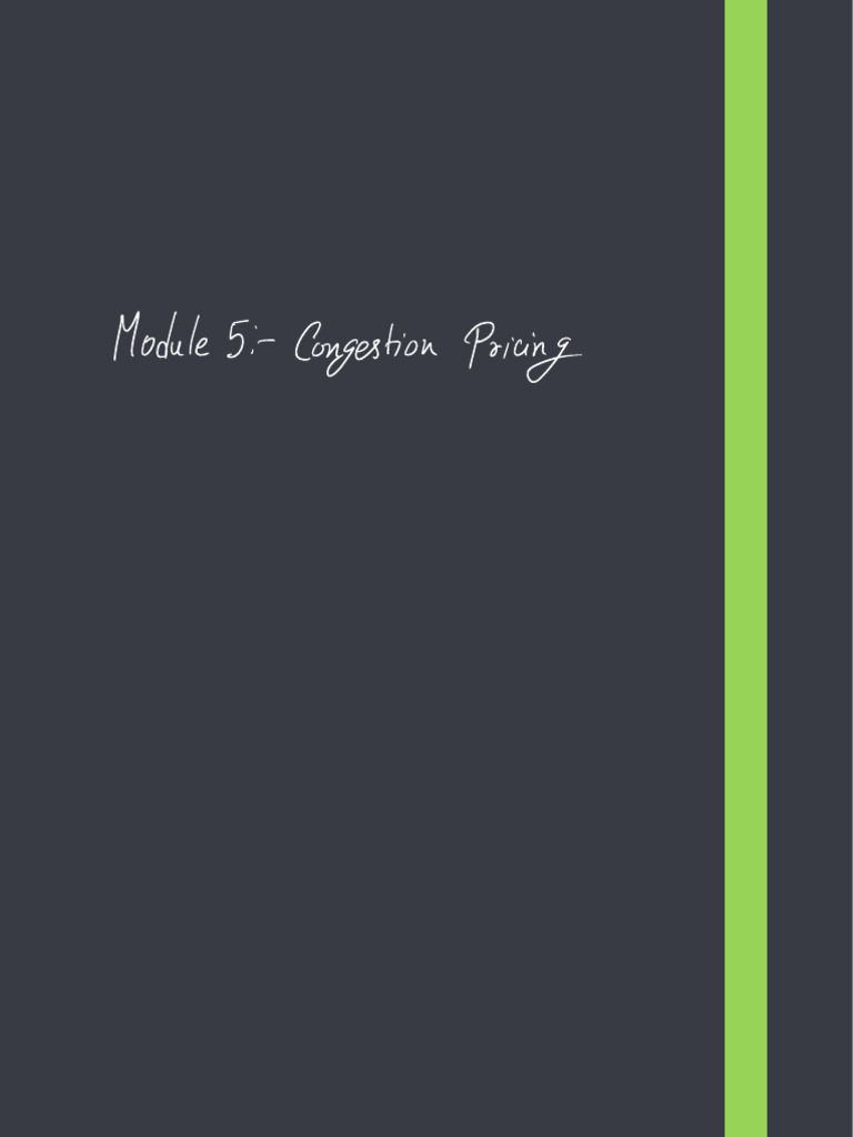 Module 5 Congestion Pricing Pdf