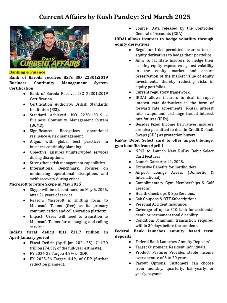 3 March 2025 Printable Pdf Pdf