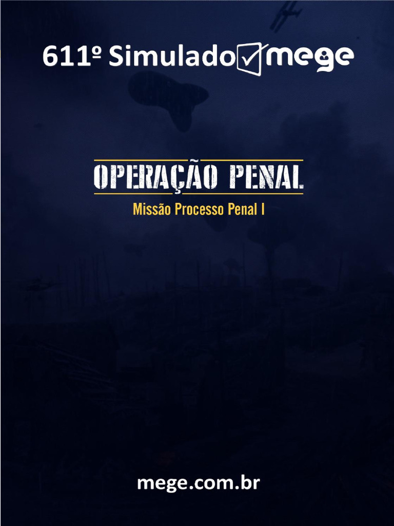 Simulado Mege: Processo Penal I | PDF | Sentença (jurídico) | Crimes