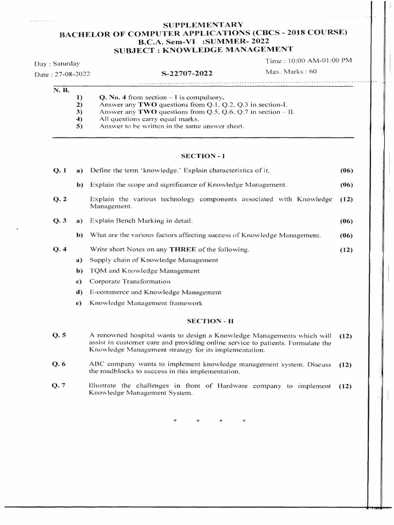 Bca Knowledge Management | PDF