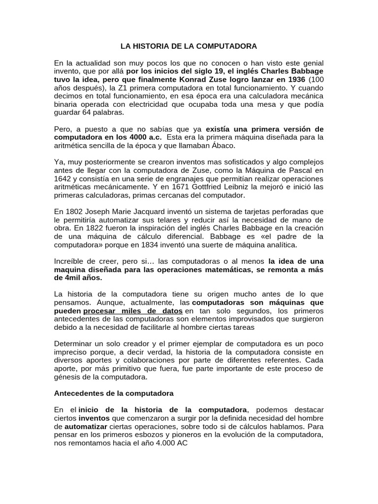 Evolución de la Computadora | PDF | Circuito integrado | Hardware de la ...