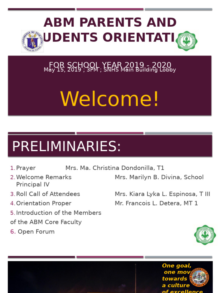 ABM PARENTS ORIENTATION | PDF | Academic Degree | Vocational Education