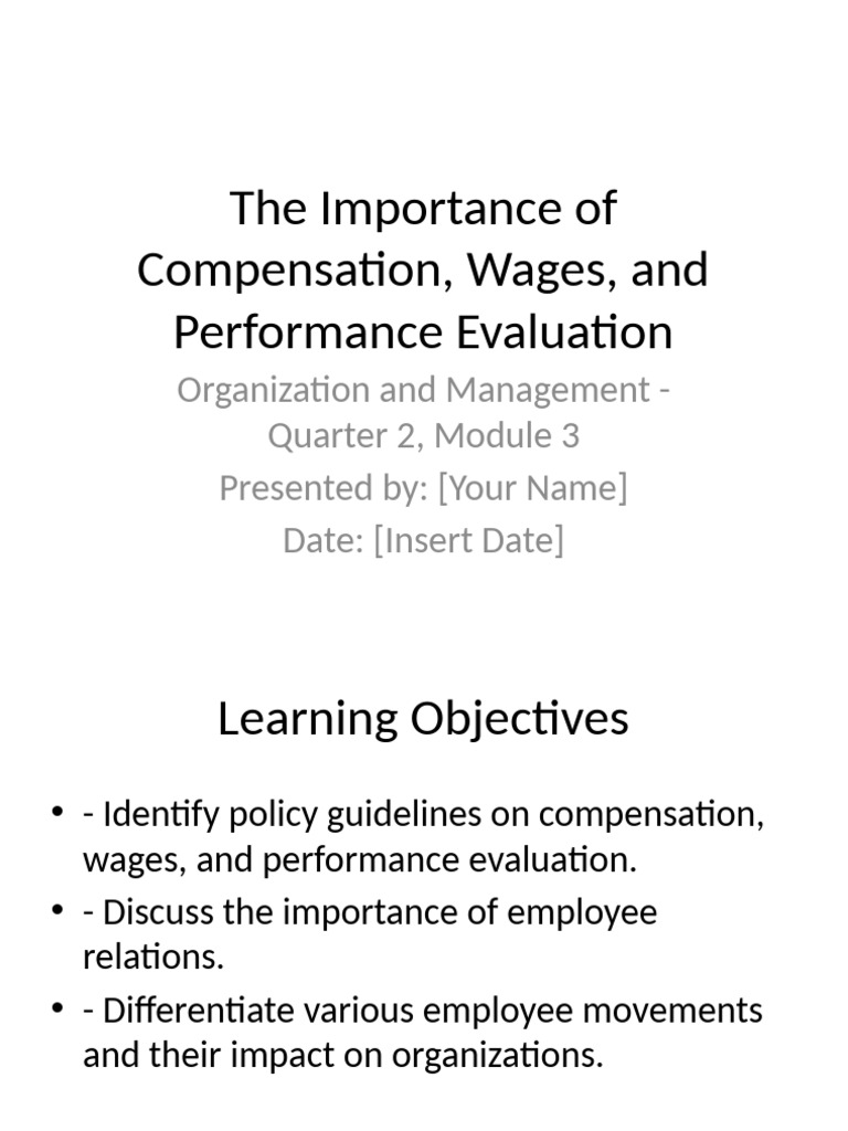 Compensation and Performance Evaluation Guide | PDF