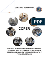 Cartilla de Beneficios y Obligaciones Del Personal Militar