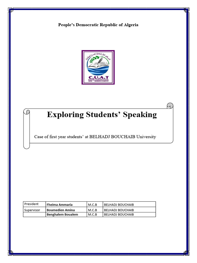 EFL Students' Speaking Challenges Analysis | PDF | English As A Second ...