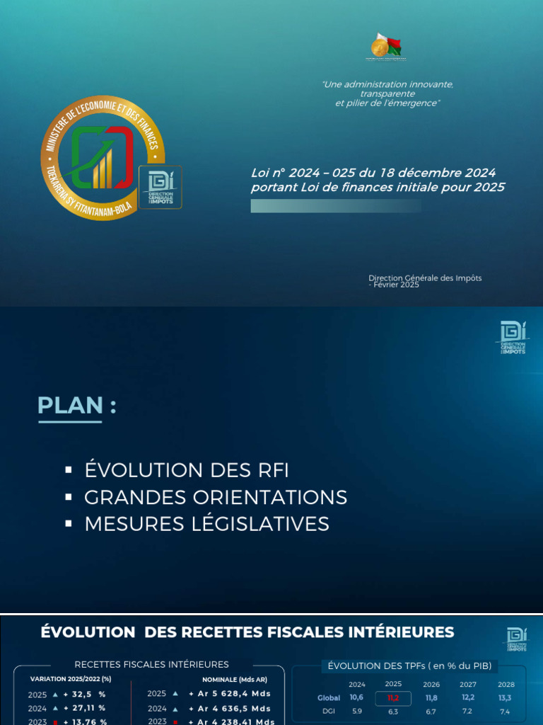 Loi de Finances 2025 : Évolutions Fiscales | PDF | Impôts | Taxe sur la ...