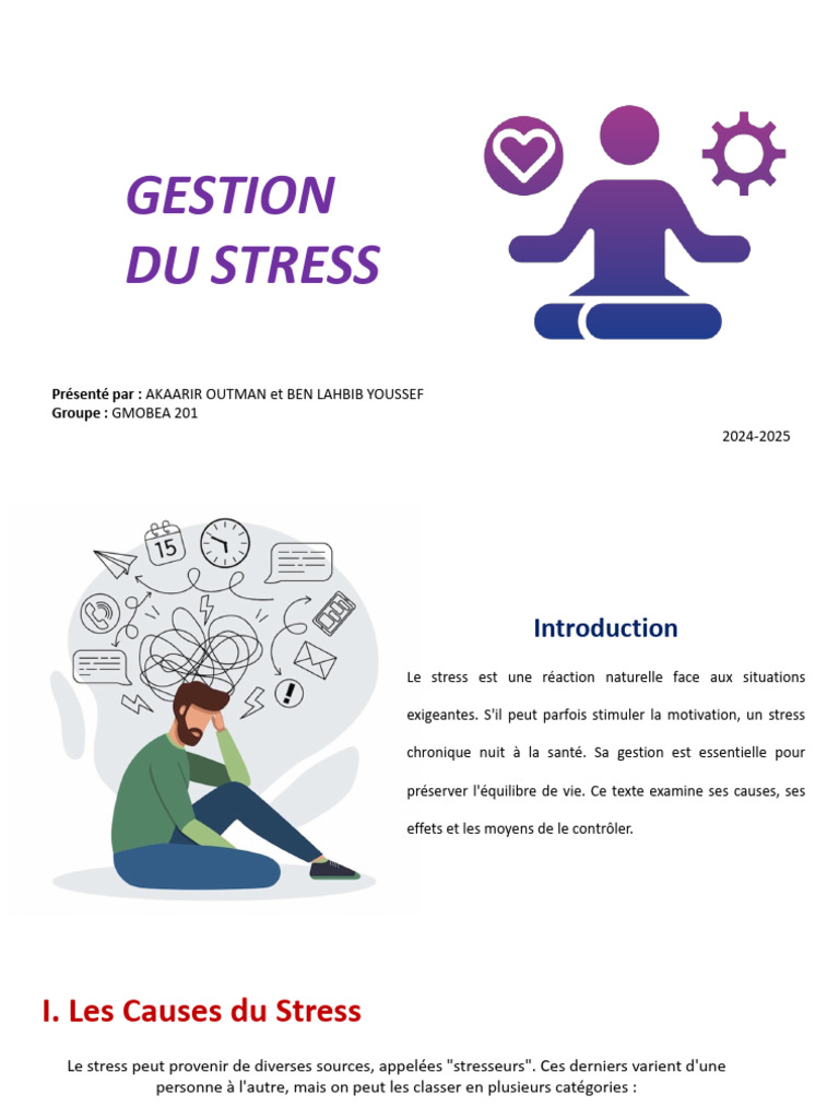 Gestion du Stress et de l'Anxiété | PDF | Stress (Biologie) | Anxiété