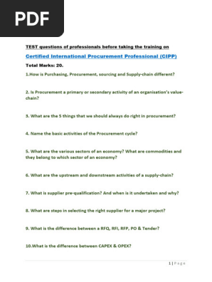 CIPP Exam Preparation Questions | PDF