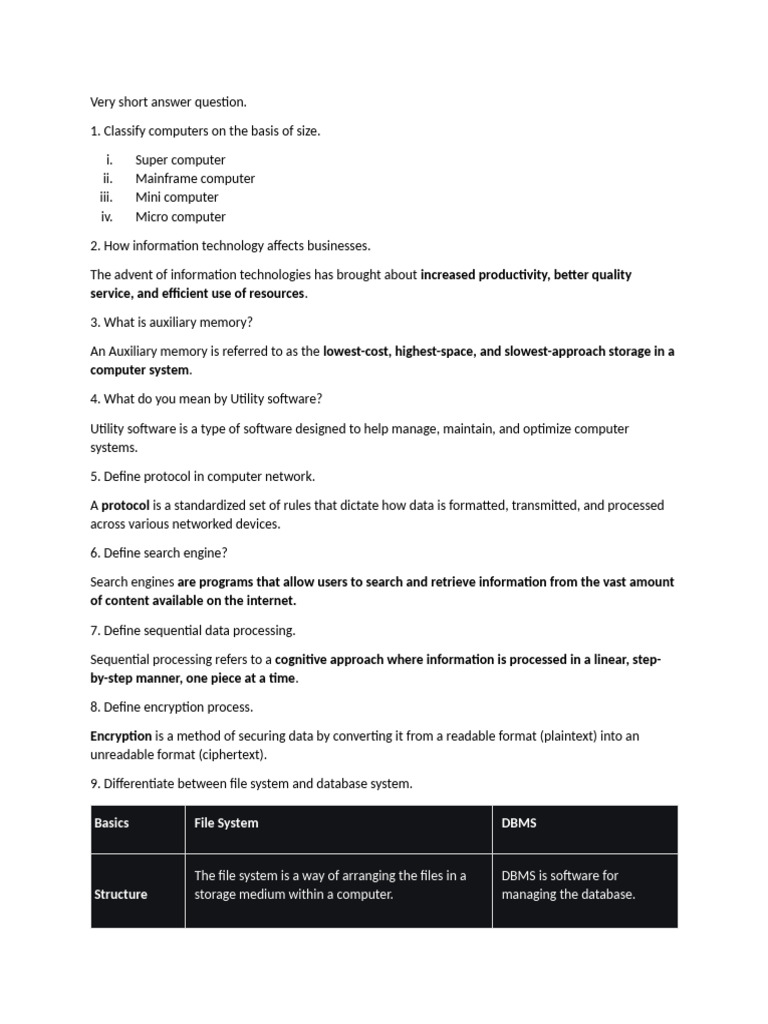 Computer Basics and IT Impact Overview | PDF | Operating System ...