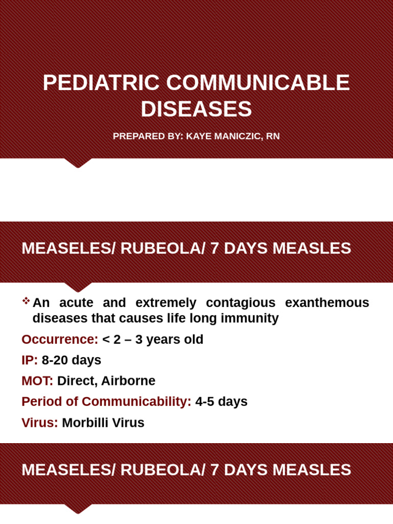 Pediatric Communicable Diseases | PDF | Meningitis | Rabies