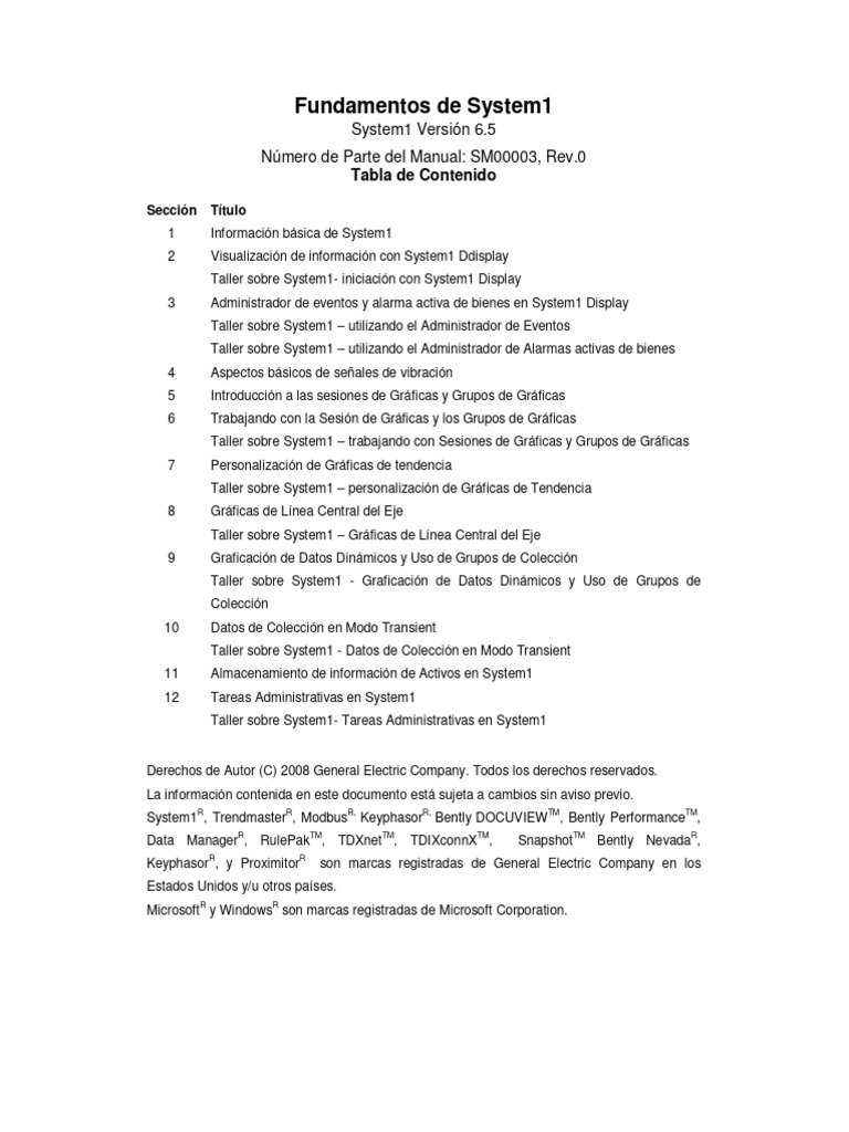 Guía de Uso de System1 Versión 6.5 | PDF