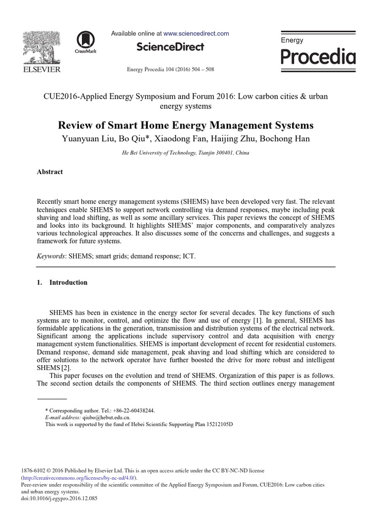 Photo inspiration: Picture Idea: Review Of Smart Home Energy Management Pdf Home Appliance
