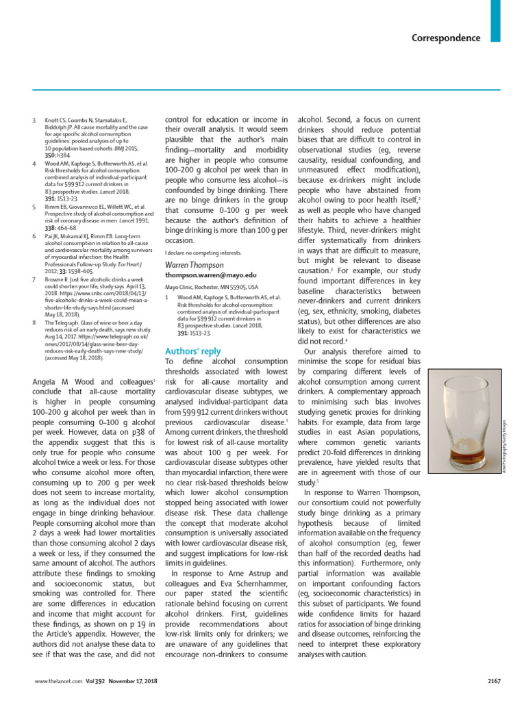 Risk Thresholds For Alcohol Consumption – A | PDF | Alcoholic Beverages ...