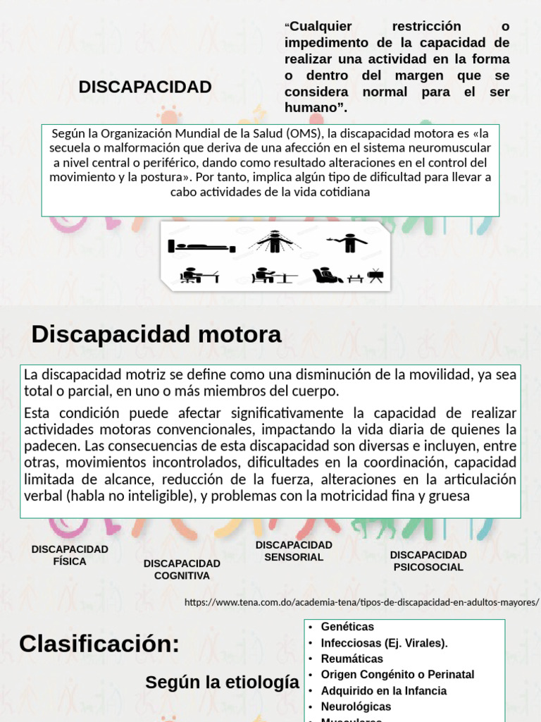 Discapacidad Motora: Definición y Tipos | PDF | Geriatría | Invalidez