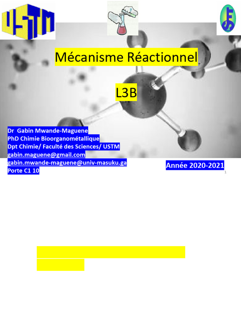 Mécanismes de Réactions Chimiques | PDF | Catalyse | Cinétique chimique