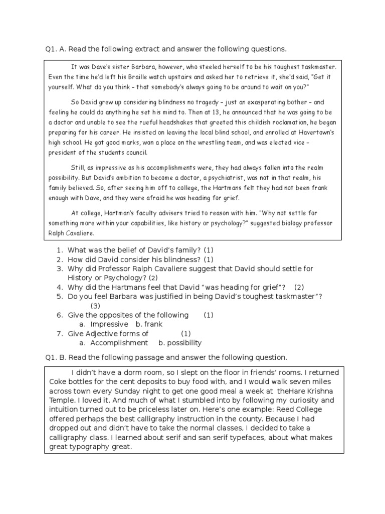 English Preliminary Paper XII | PDF