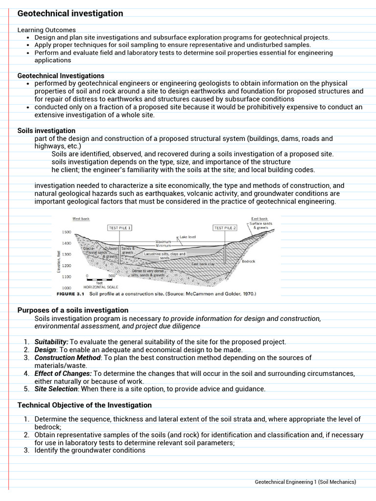 Geotechnical Investigation Overview | PDF | Geotechnical Engineering ...