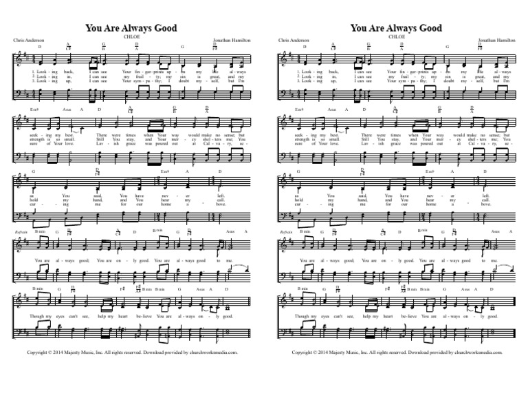 You Are Always Good Lyrics | PDF