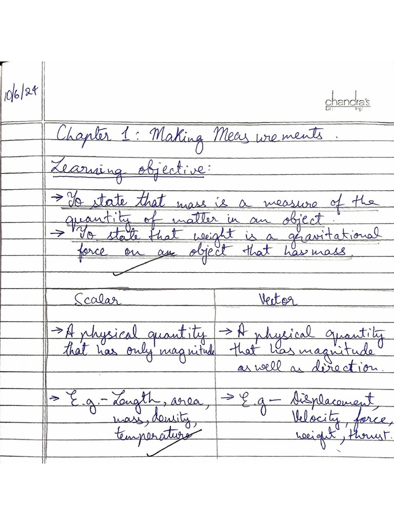 Chapter 1 Making Measurements Igcse Pdf