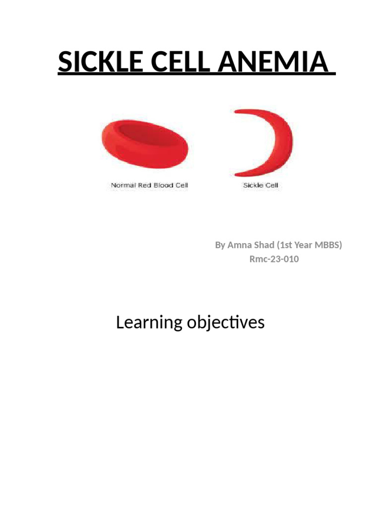 Understanding Sickle Cell Anemia | PDF | Hemoglobin | Anemia
